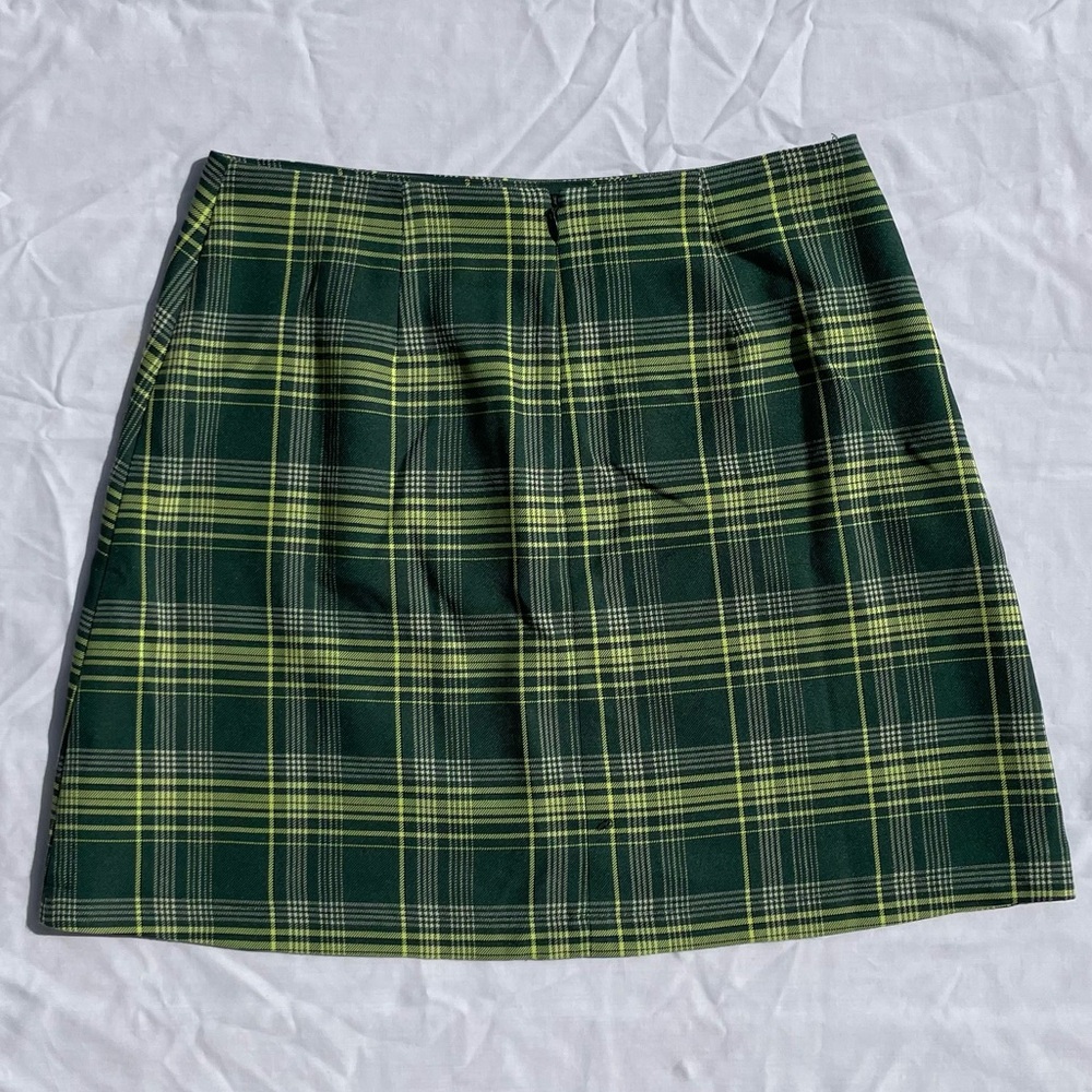 BP Women’s Green Plaid Mini Skirt, Size S